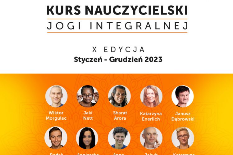 KURS NAUCZYCIELSKI JOGI INTEGRALNEJ. START STYCZEŃ 2023!